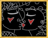 TWO RED HEARTS RED LIPS - Limited Edition Print