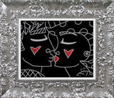 TWO RED HEARTS RED LIPS - Limited Edition Print