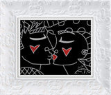 TWO RED HEARTS RED LIPS - Limited Edition Print