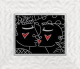 TWO RED HEARTS RED LIPS - Limited Edition Print