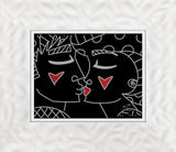 TWO RED HEARTS RED LIPS - Limited Edition Print