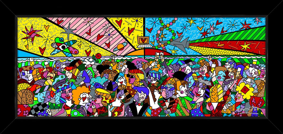 Romero Britto tonight on the beach limited  contemporary pop art piece