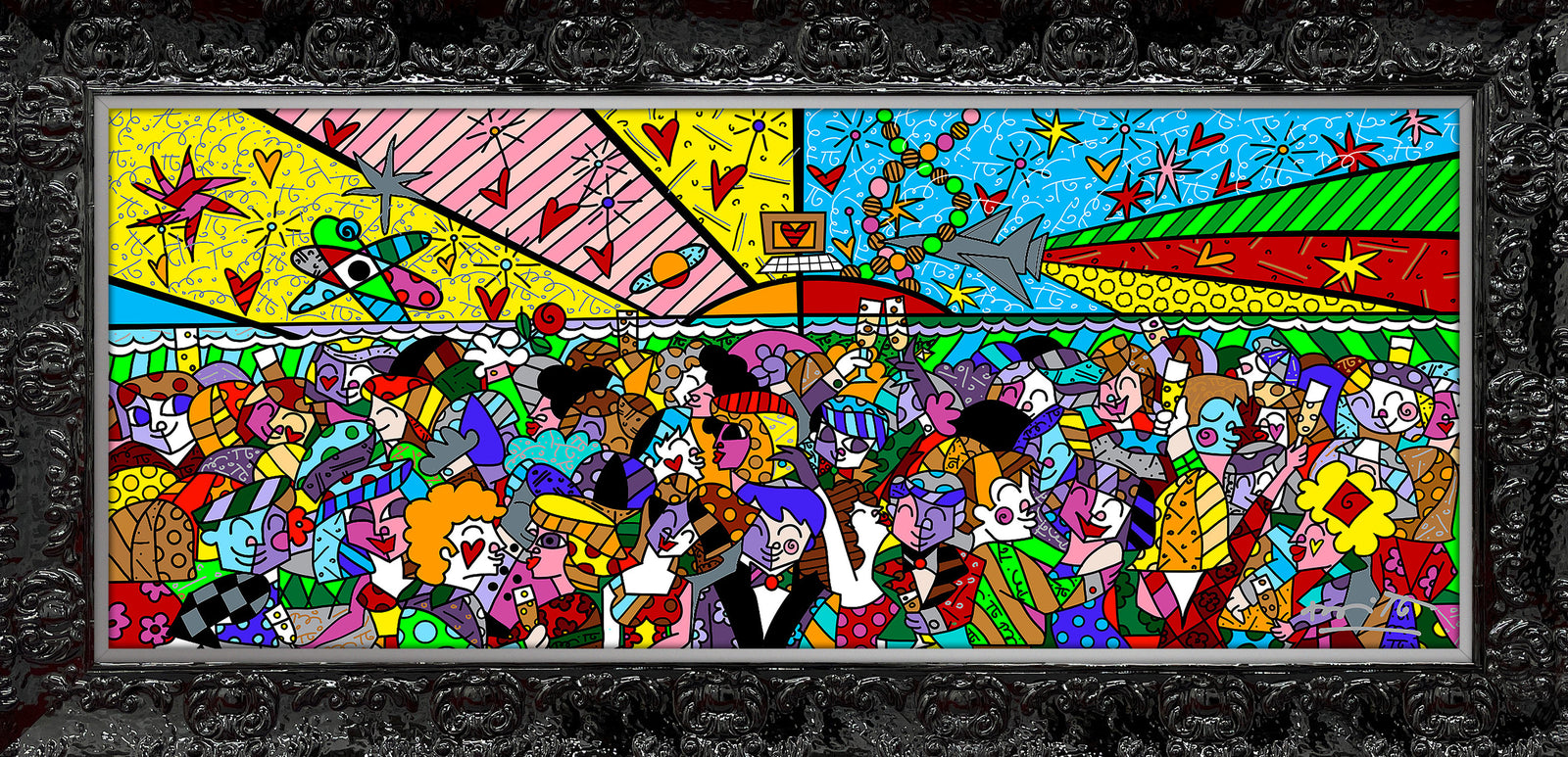 modern pop art tonight on the beach limited  vibrant home decor