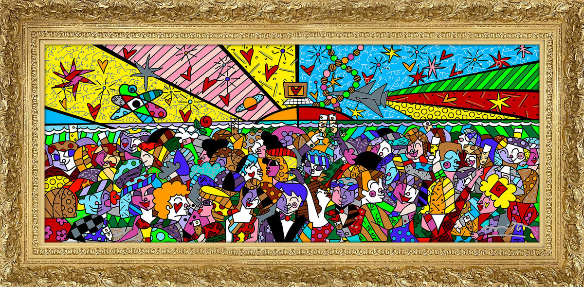 Romero Britto tonight on the beach limited  contemporary pop art piece