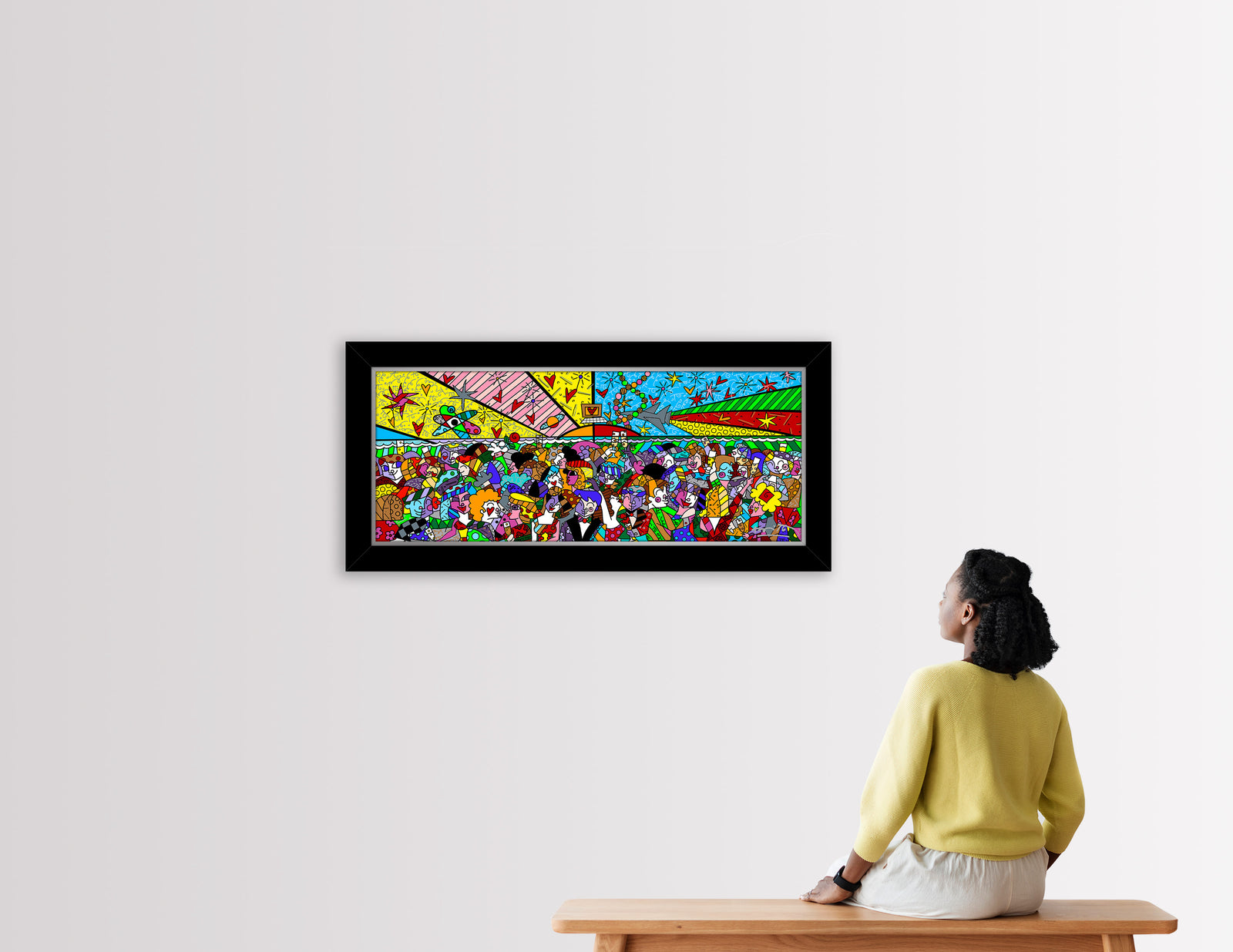 modern pop art tonight on the beach limited  vibrant home decor