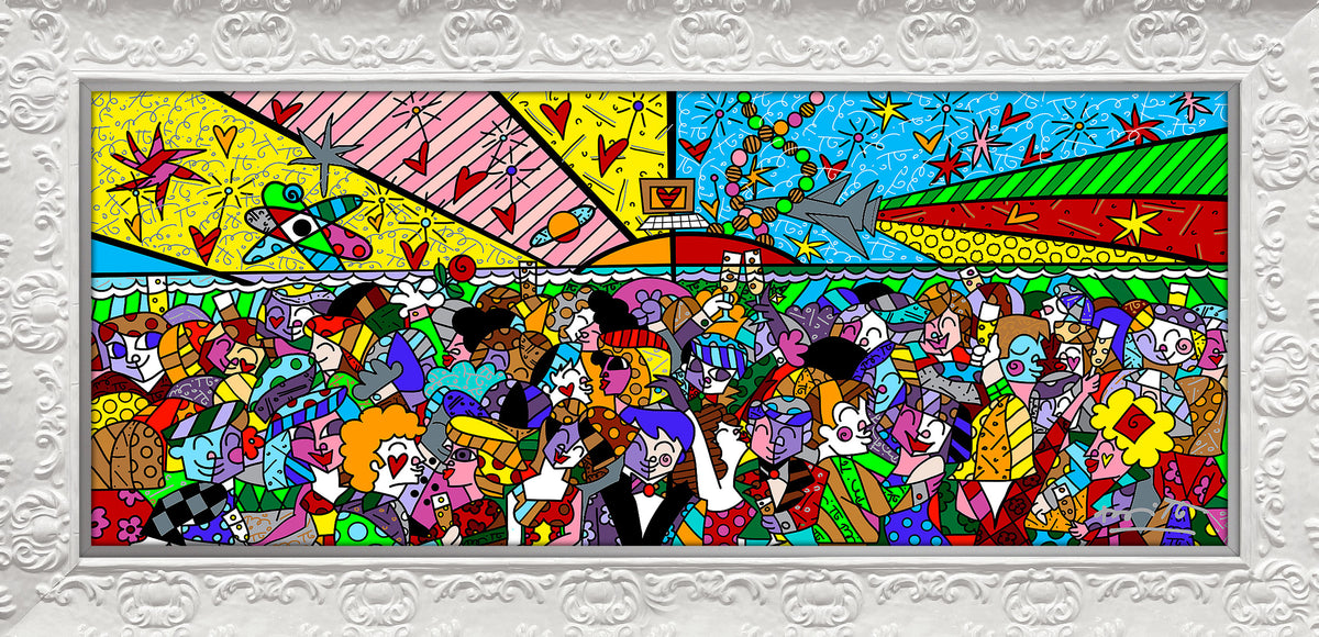 Romero Britto tonight on the beach limited  contemporary pop art piece