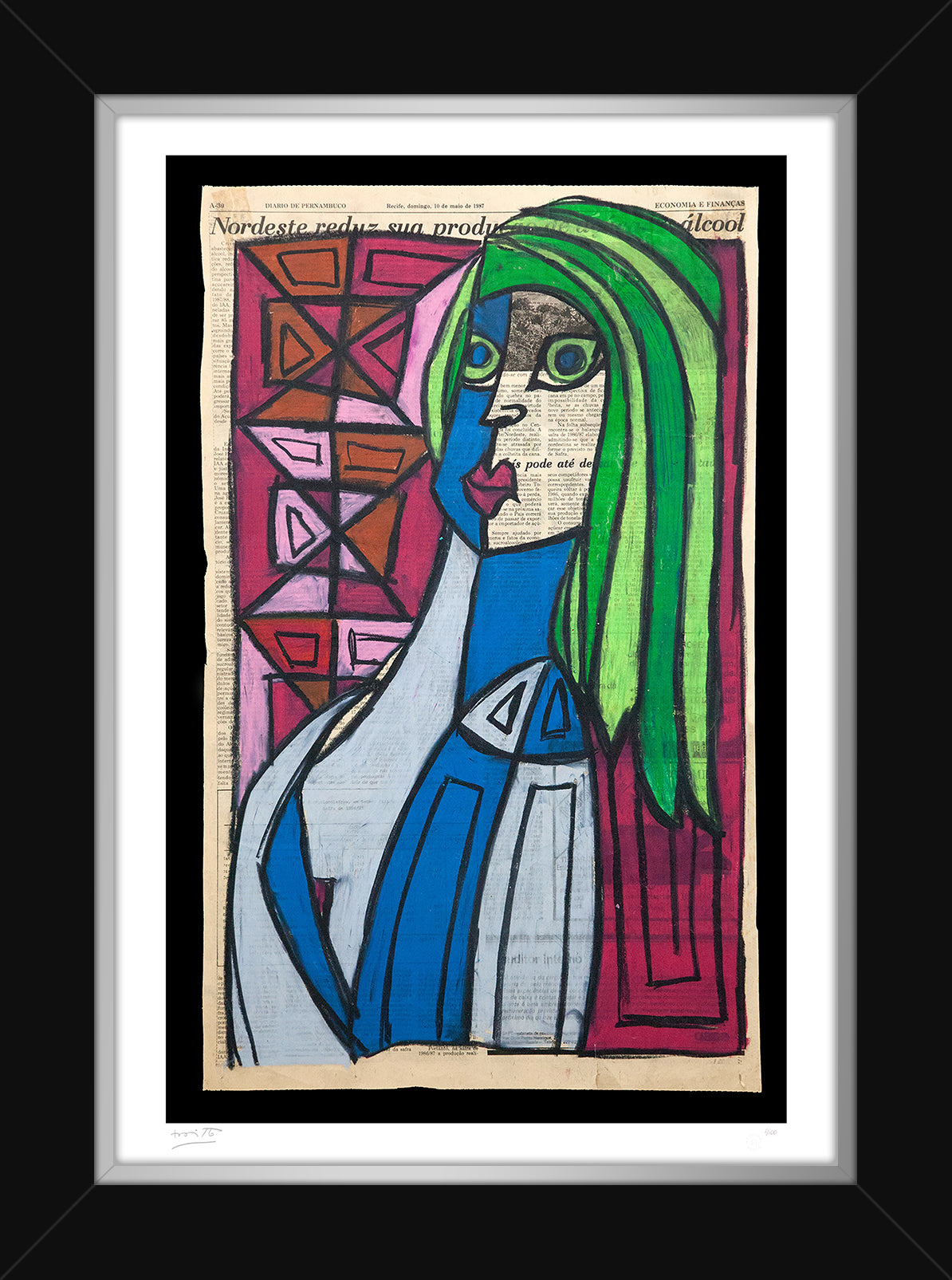 Romero Britto pernambucana limited edition print  contemporary pop art piece