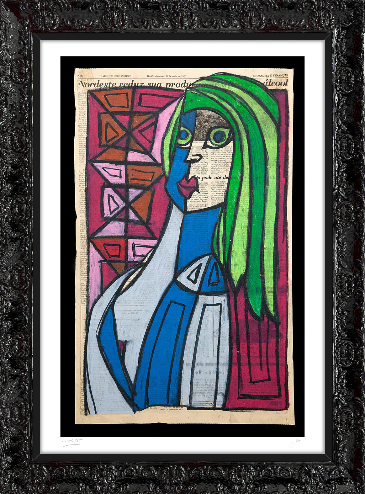 Romero Britto pernambucana limited edition print  contemporary pop art piece