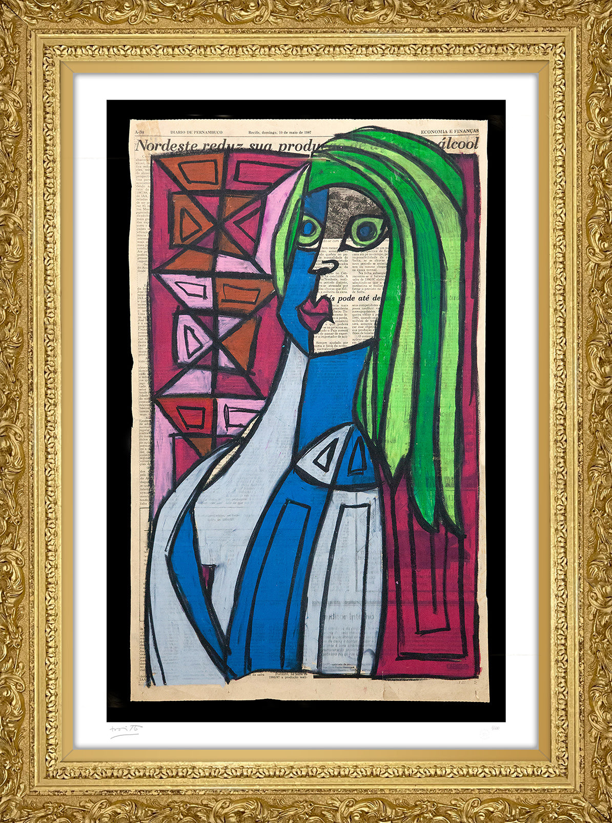 Romero Britto pernambucana limited edition print  colorful pop art design