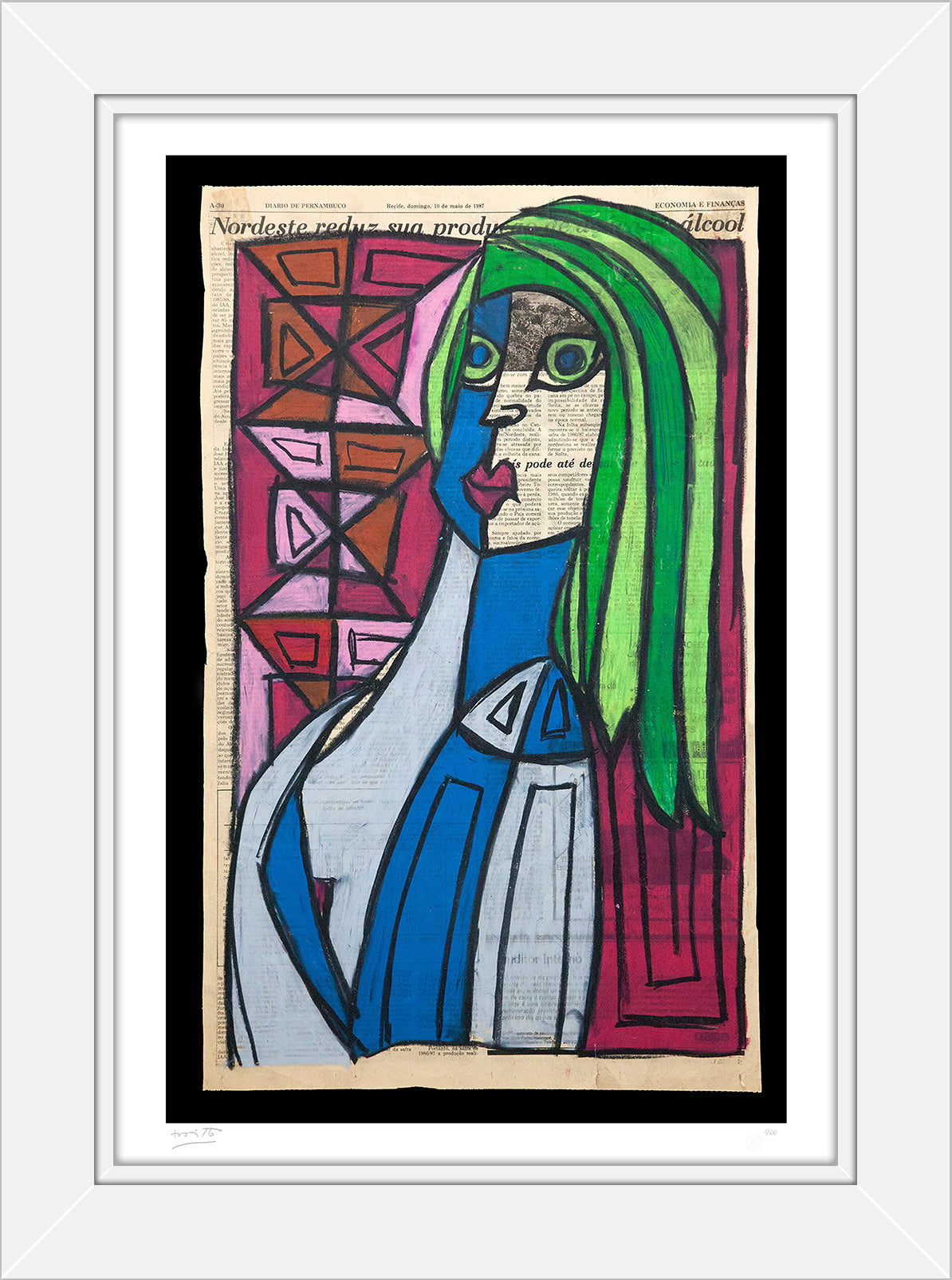 modern pop art pernambucana limited edition print  vibrant home decor