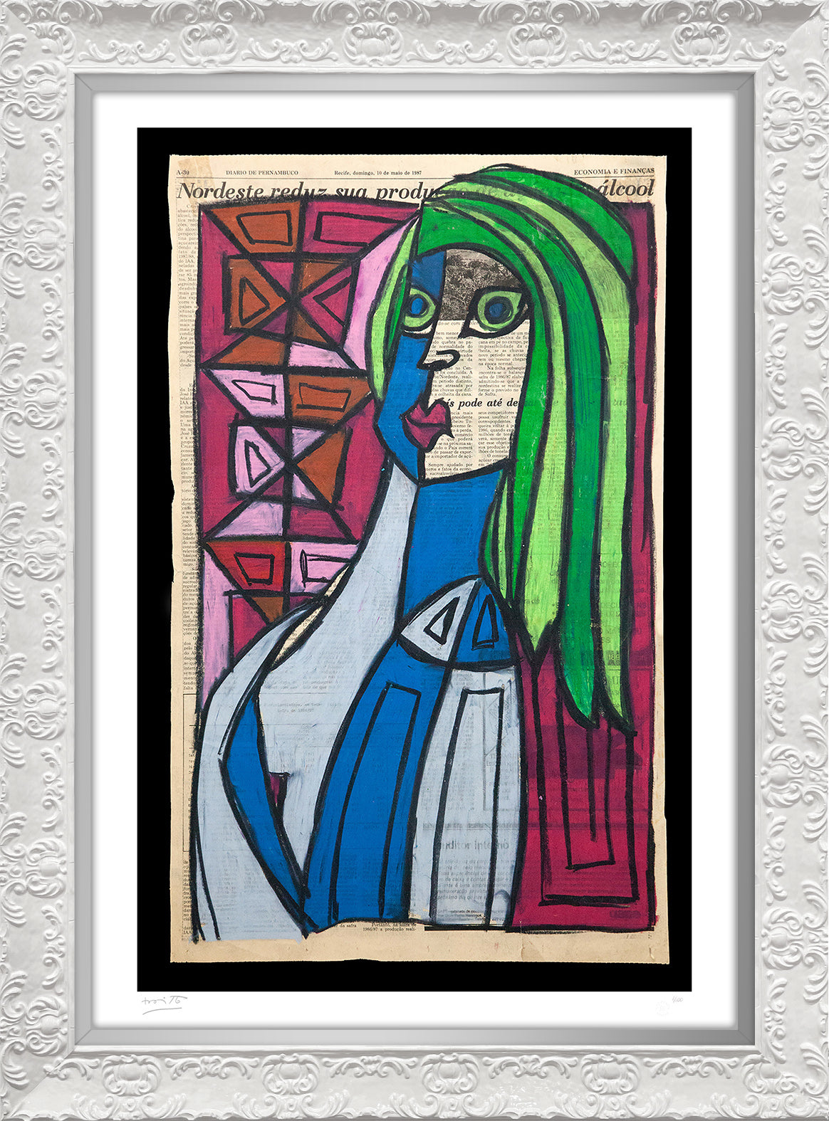 Romero Britto pernambucana limited edition print  colorful pop art design