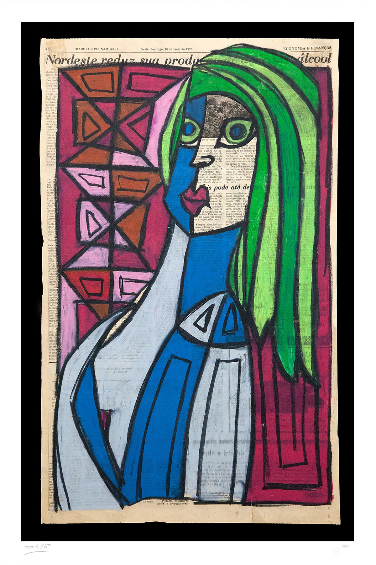 Romero Britto pernambucana limited edition print  colorful pop art design