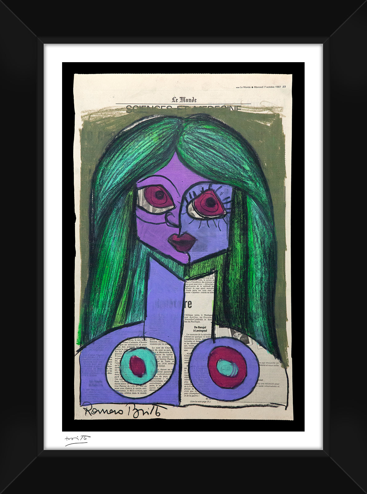 le monde limited edition print  artistic colorful design collectible