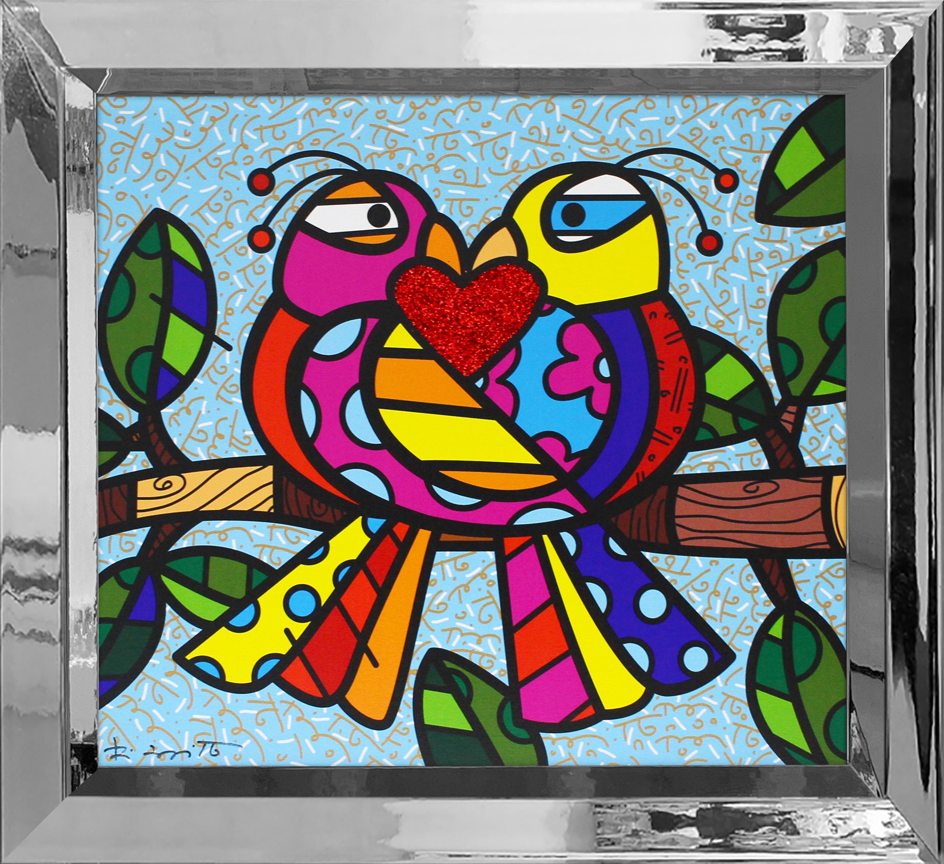 Love Birds (Blue) - Limited Edition Print - Shop Britto