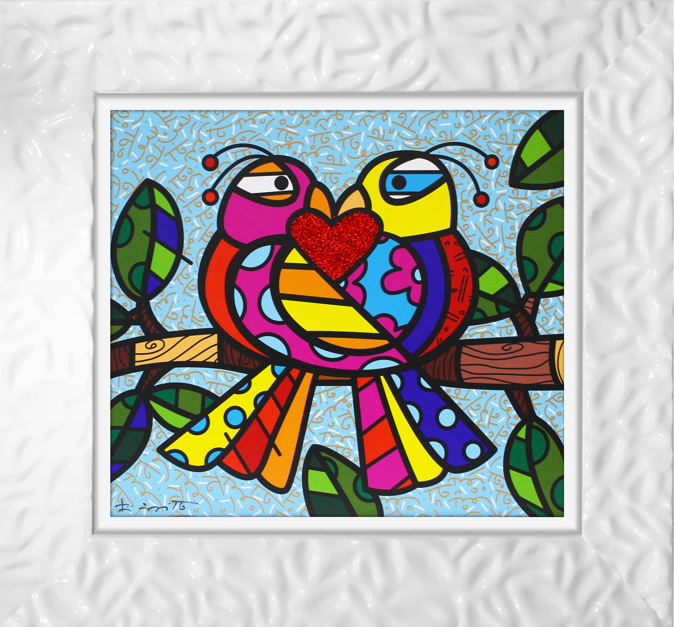 Love Birds (Blue) - Limited Edition Print - Shop Britto