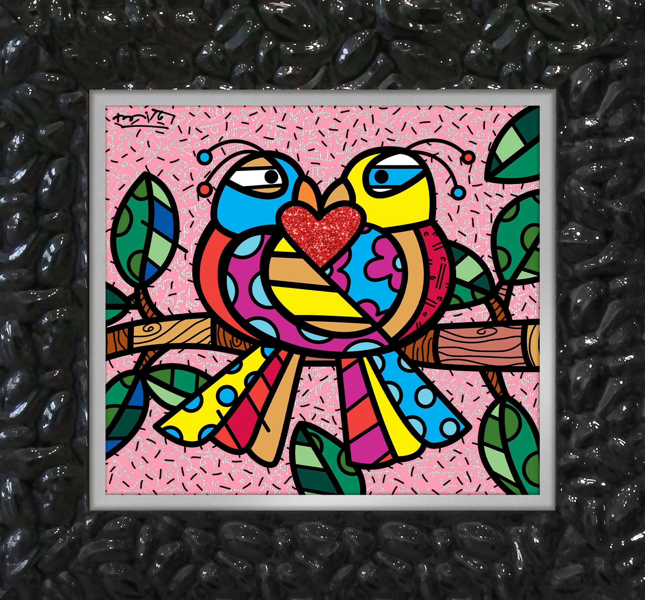Love Birds (Pink) - Limited Edition Print - Shop Britto