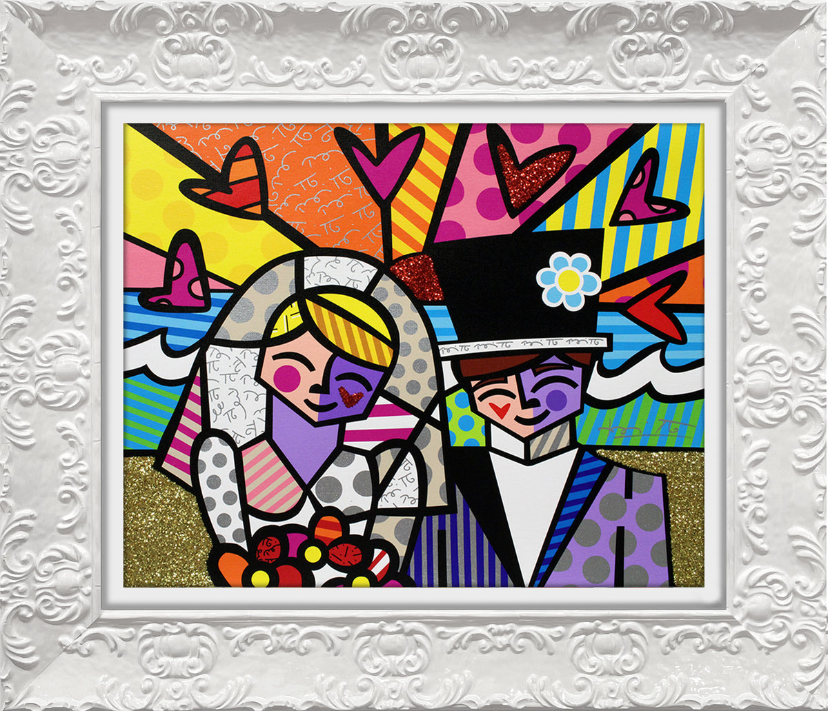 Romero Britto honeymoon at sea limited edition  colorful pop art design
