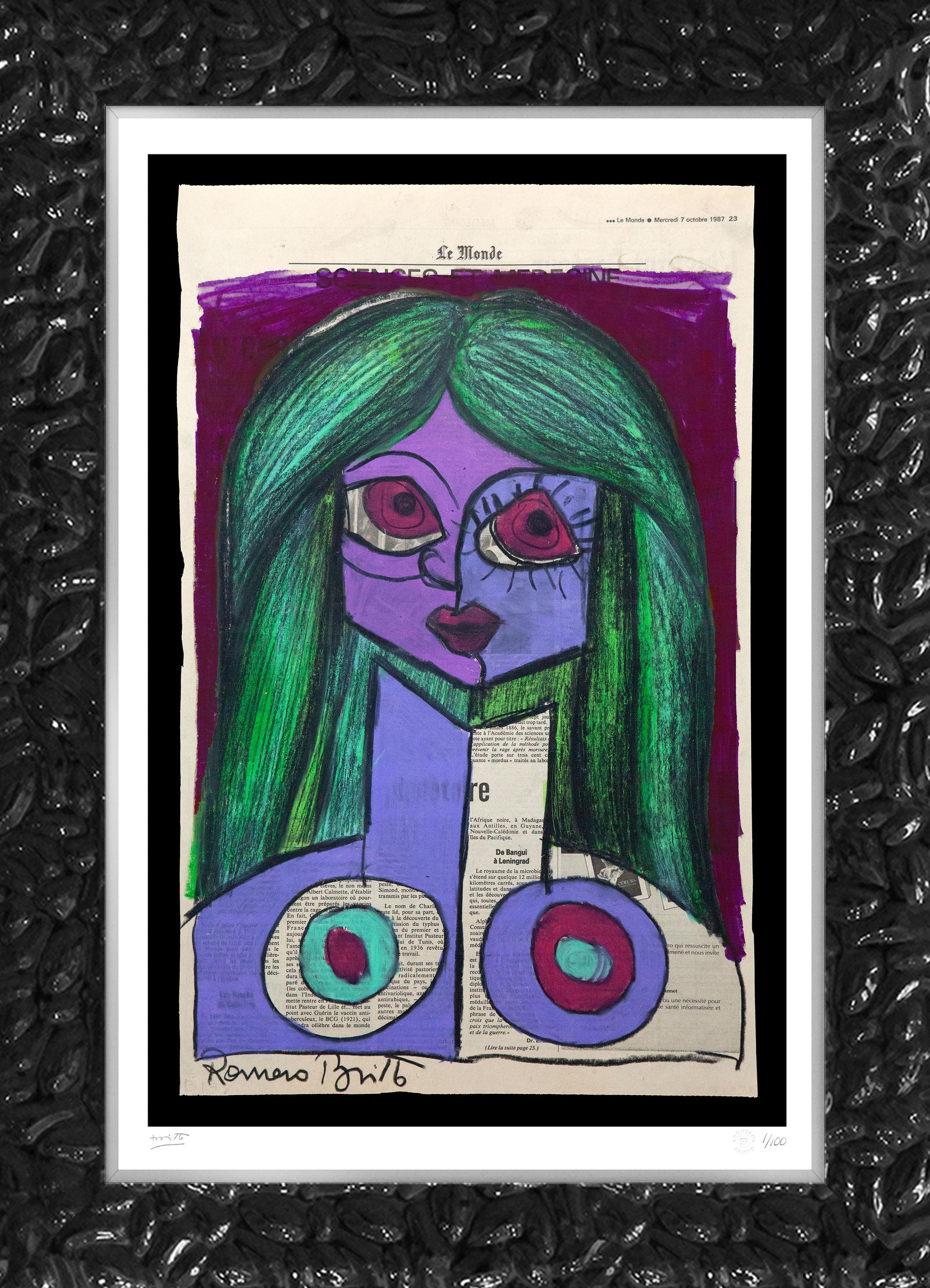 paris limited edition print  artistic colorful design collectible