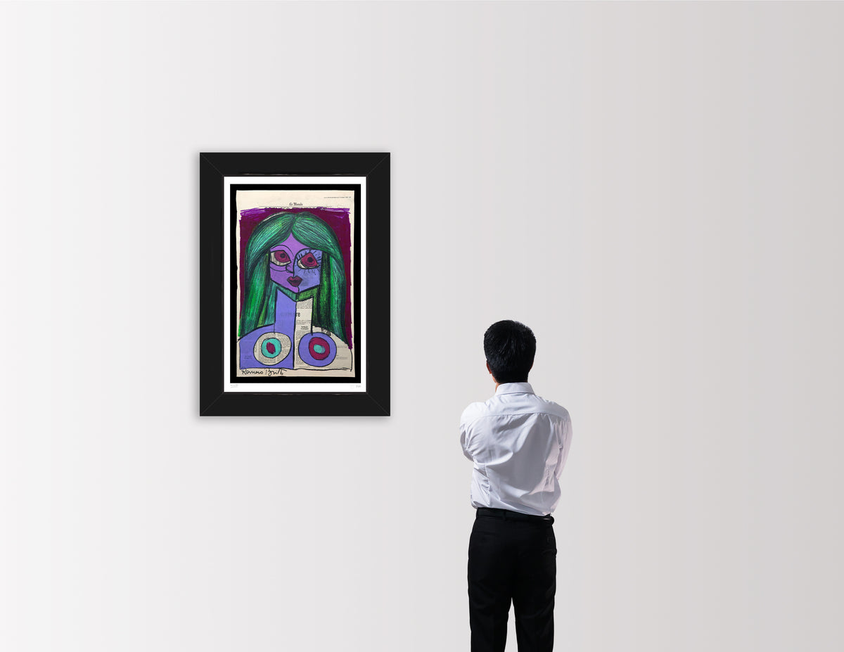 modern pop art paris limited edition print  vibrant home decor