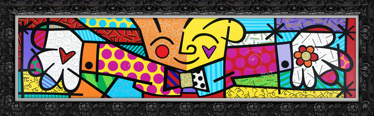 modern pop art the hug limited edition print  vibrant home decor
