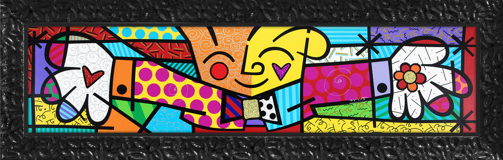 modern pop art the hug limited edition print  vibrant home decor