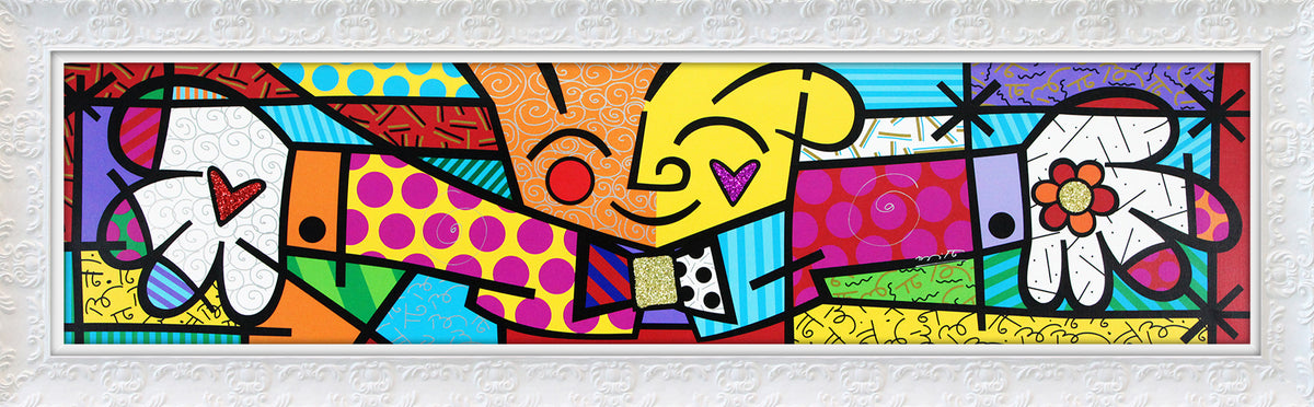 modern pop art the hug limited edition print  vibrant home decor