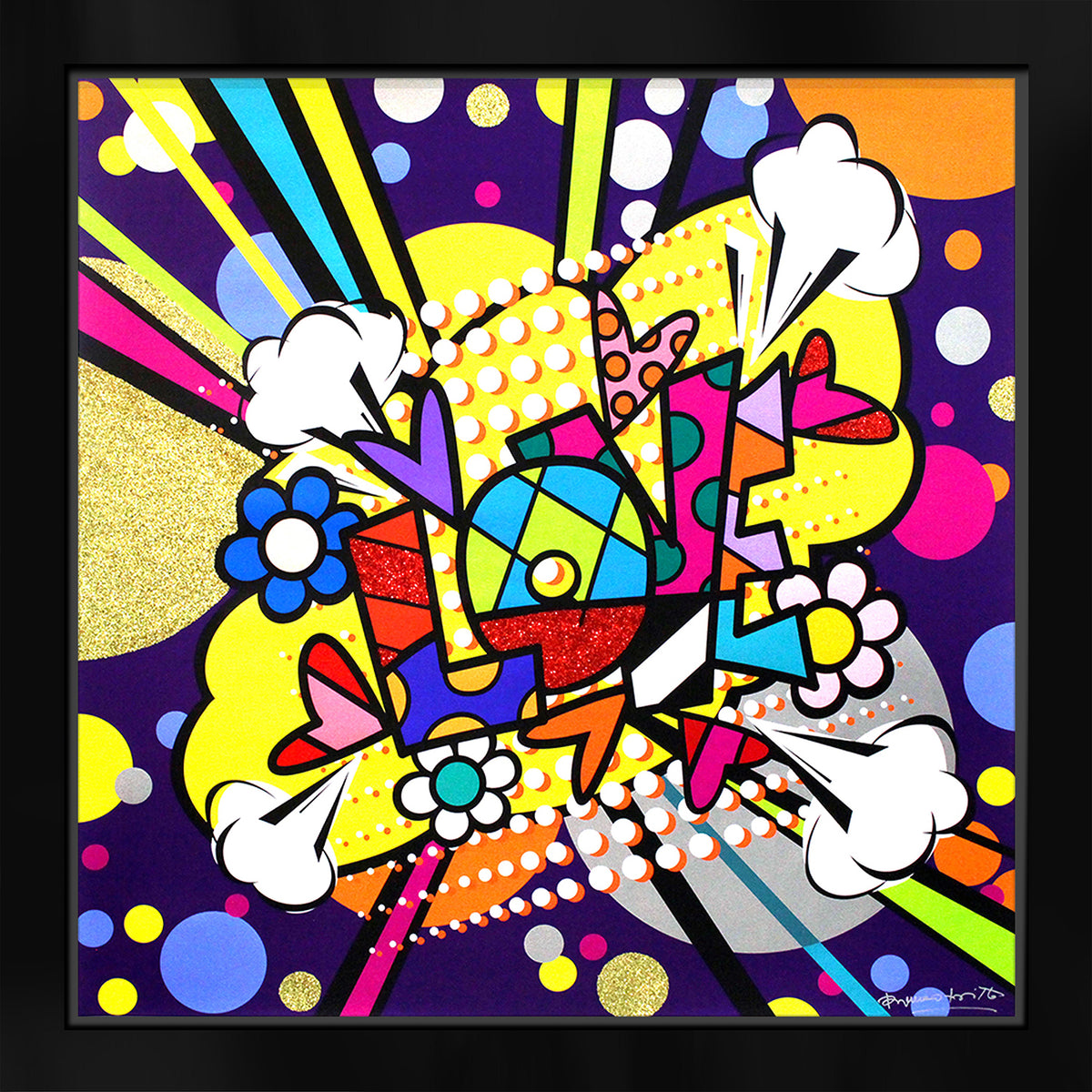 Romero Britto big bang everything limited edition  colorful pop art design