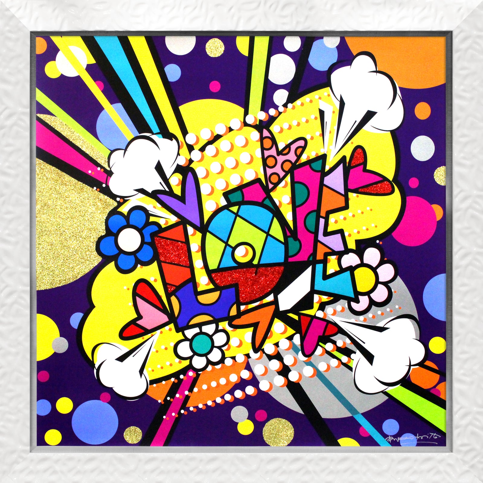 Romero Britto big bang everything limited edition  colorful pop art design