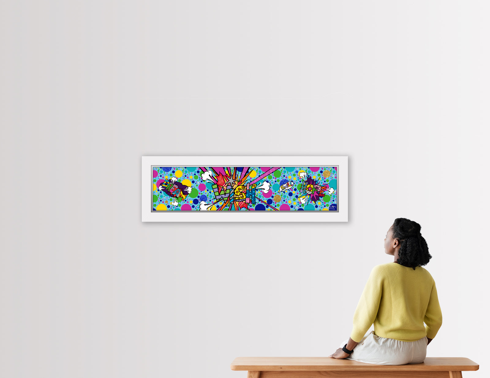modern pop art big bang wish limited edition  vibrant home decor