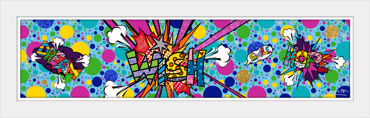 modern pop art big bang wish limited edition  vibrant home decor