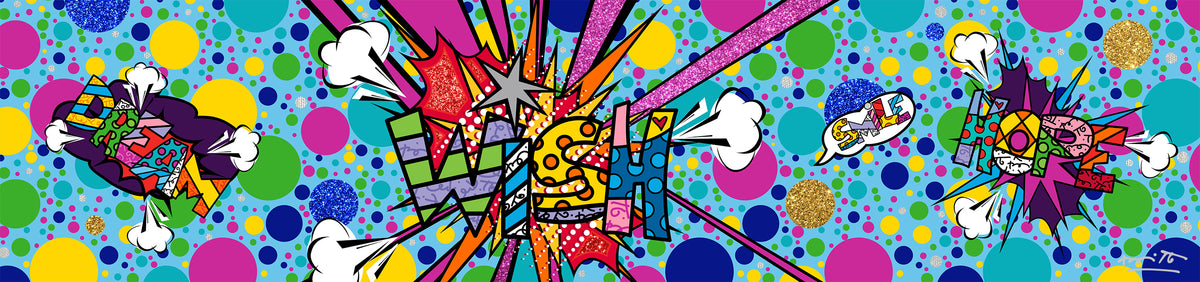 Romero Britto big bang wish limited edition  colorful pop art design