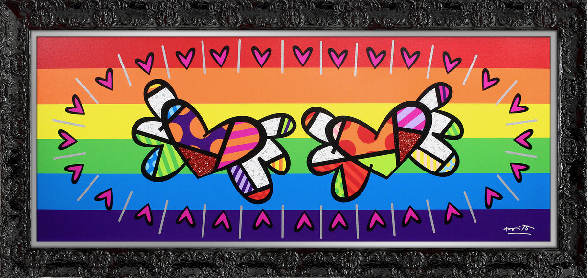 Romero Britto happy limited edition print  colorful pop art design