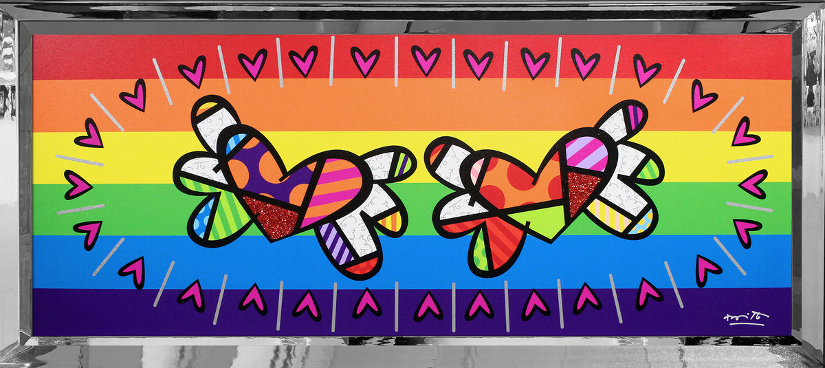 Romero Britto happy limited edition print  contemporary pop art piece