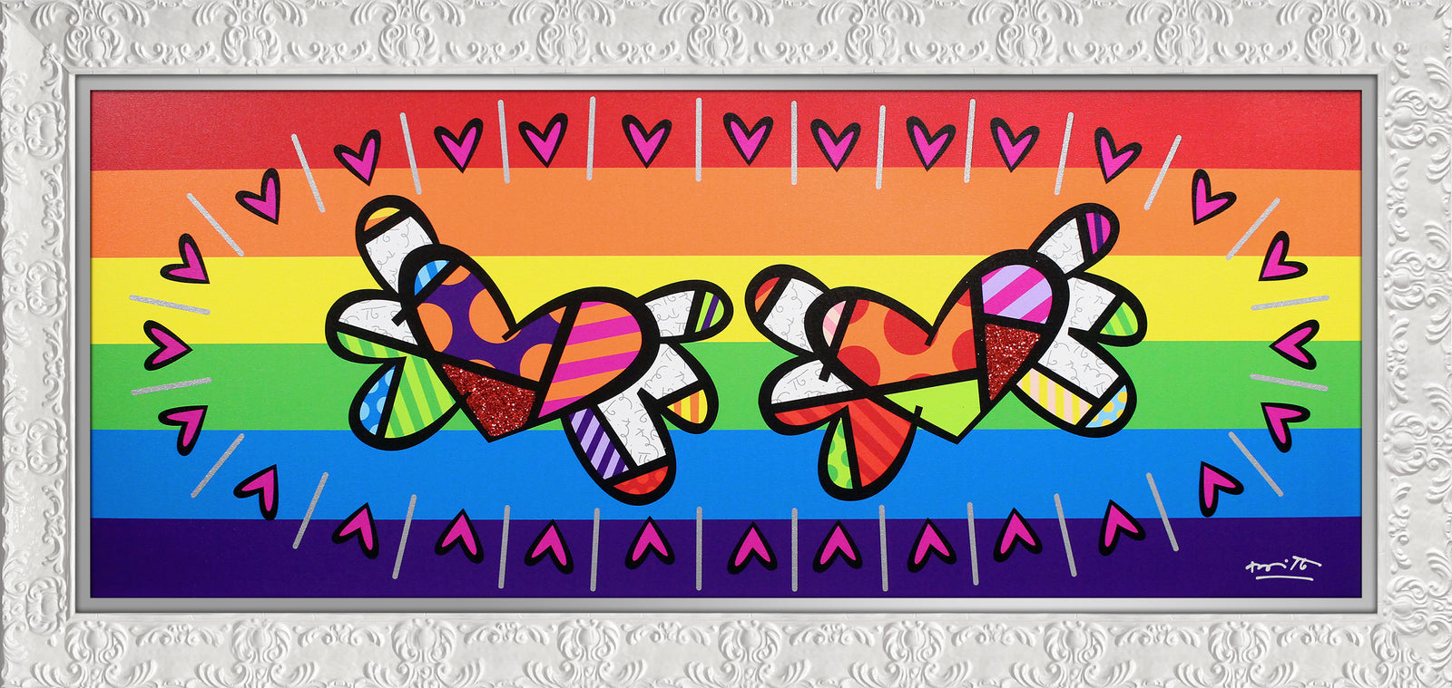 Romero Britto happy limited edition print  colorful pop art design