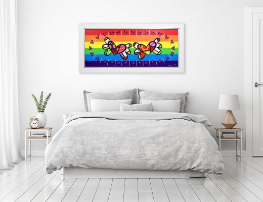 Romero Britto happy limited edition print  colorful pop art design
