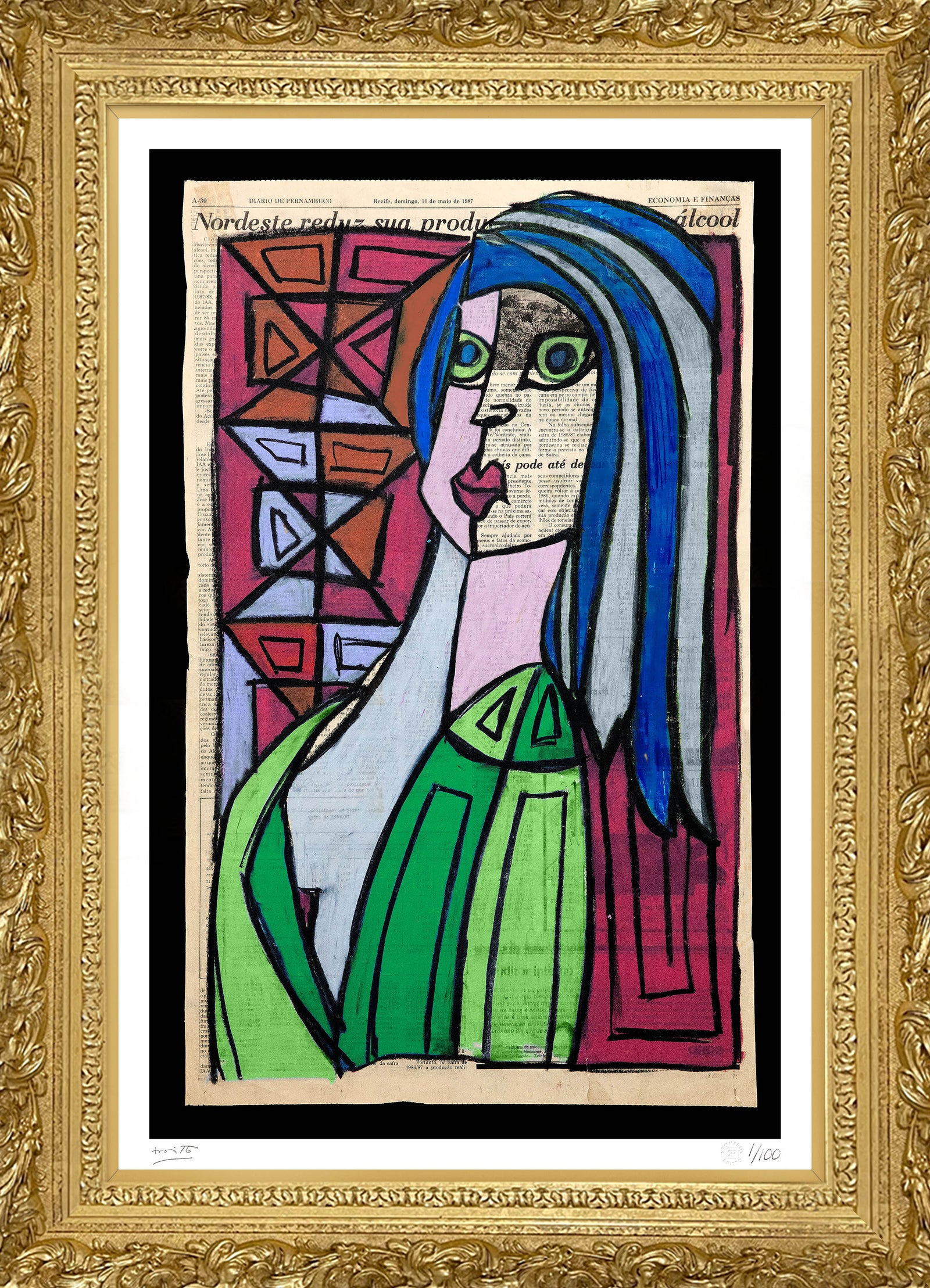 Romero Britto recife limited edition print  contemporary pop art piece