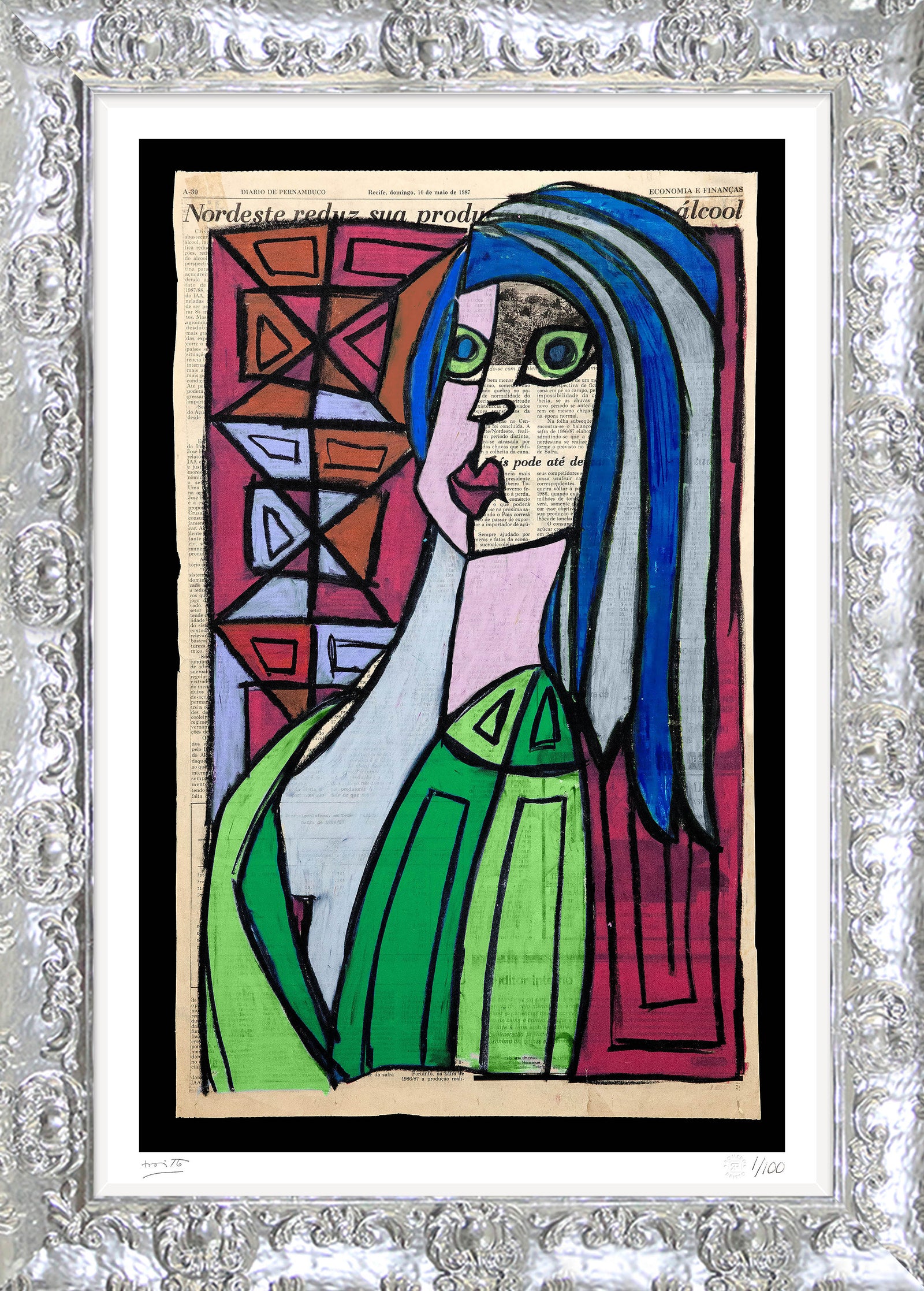 Romero Britto recife limited edition print  colorful pop art design