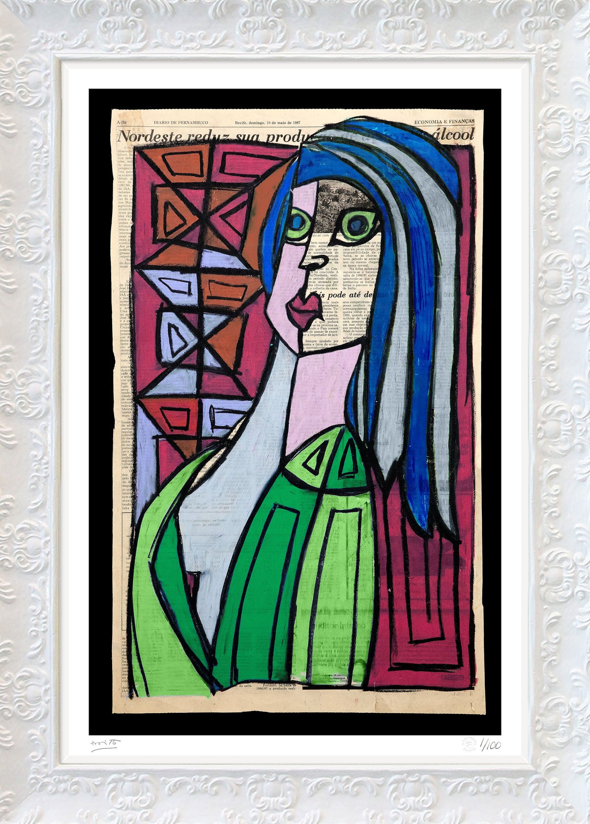 Romero Britto recife limited edition print  colorful pop art design