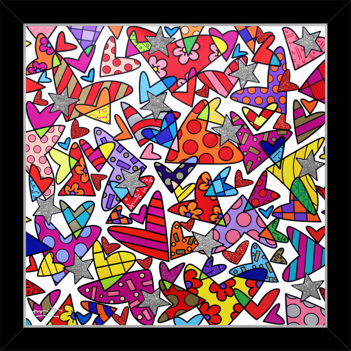 Romero Britto cloud nine limited edition print  contemporary pop art piece