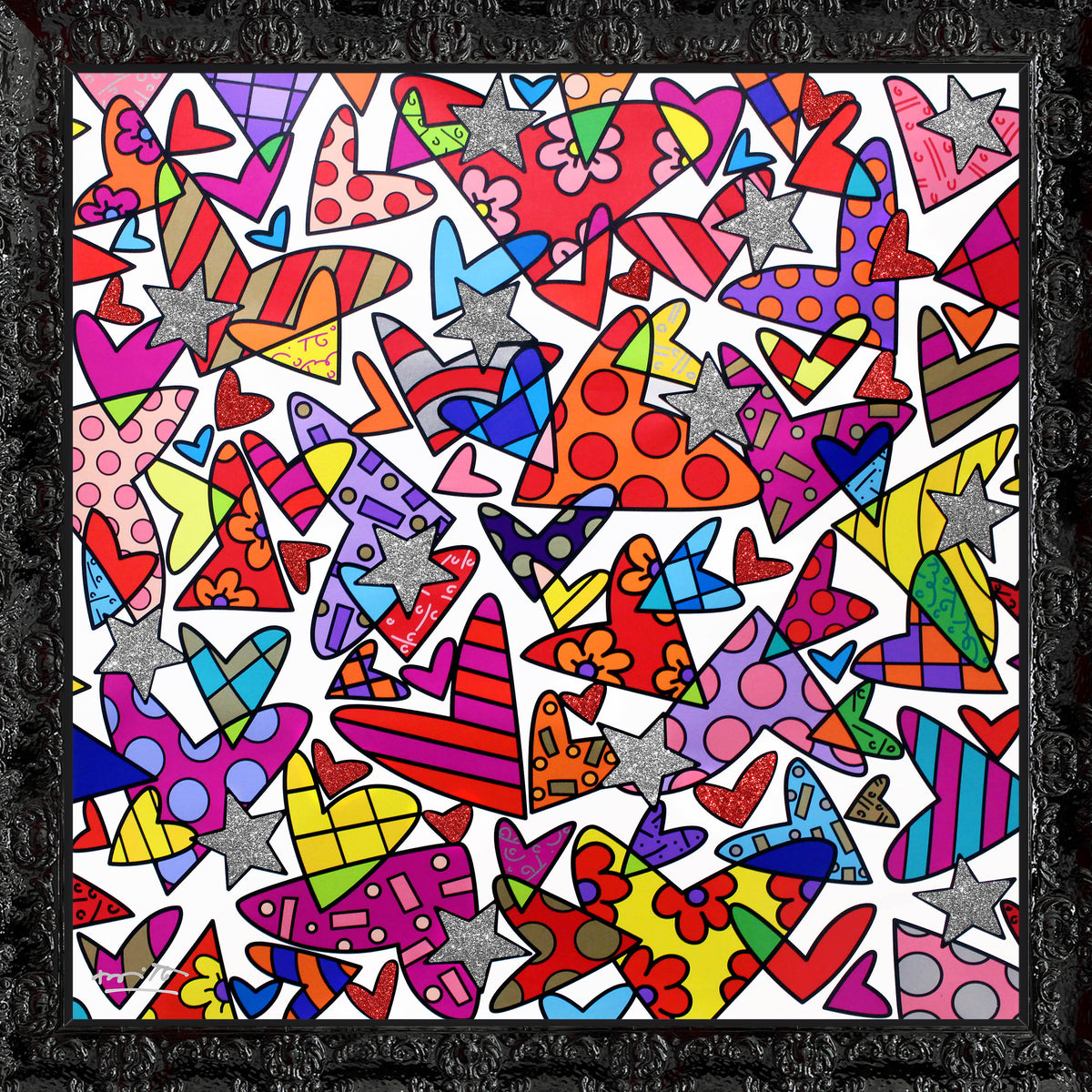 Romero Britto cloud nine limited edition print  contemporary pop art piece