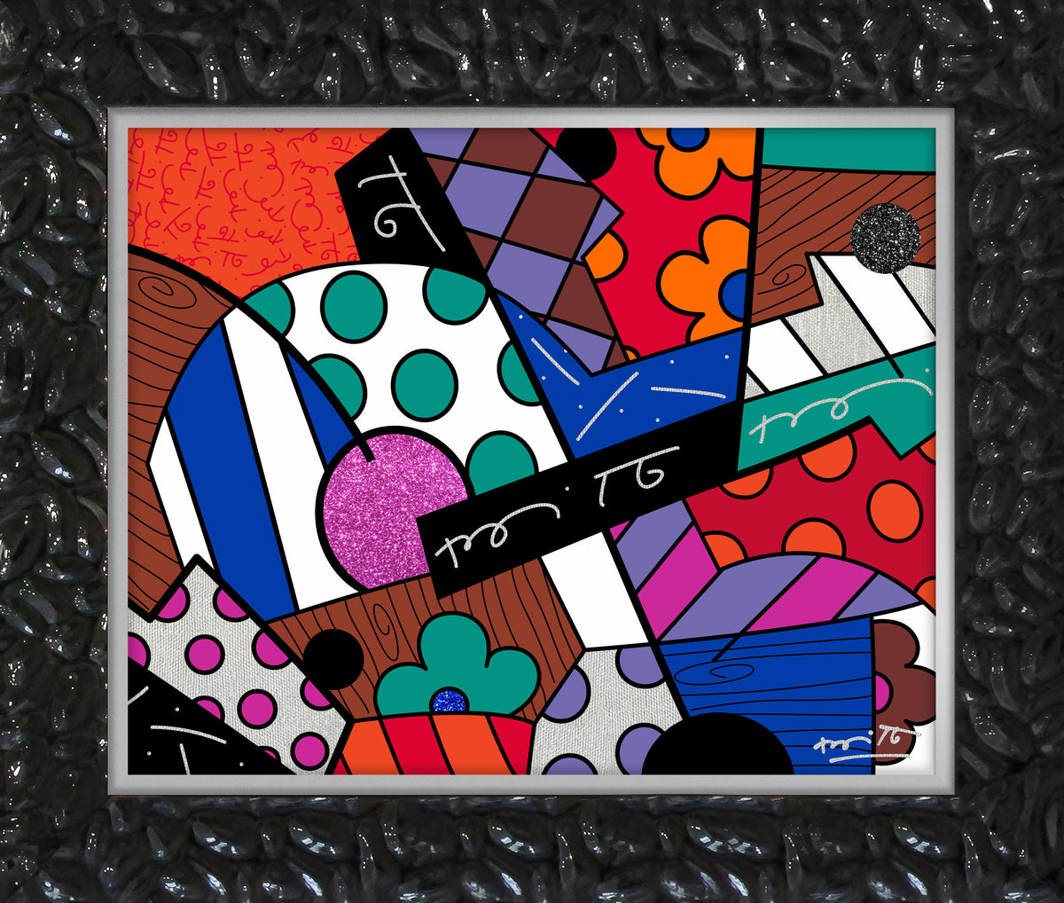 Romero Britto jazz limited edition print  contemporary pop art piece