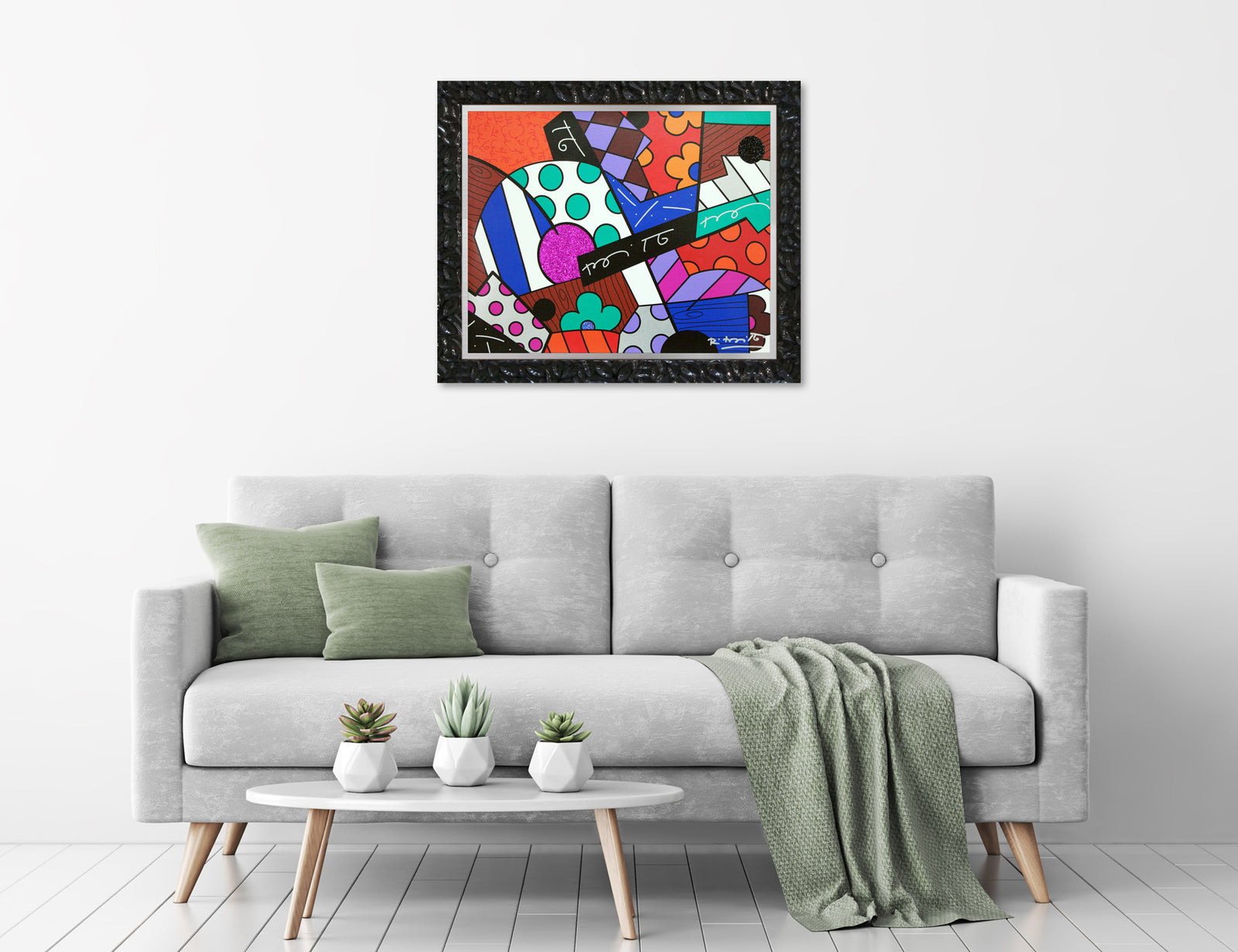 Romero Britto jazz limited edition print  colorful pop art design