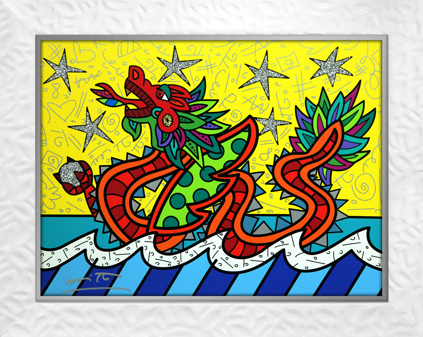 modern pop art good fortune limited edition print  vibrant home decor
