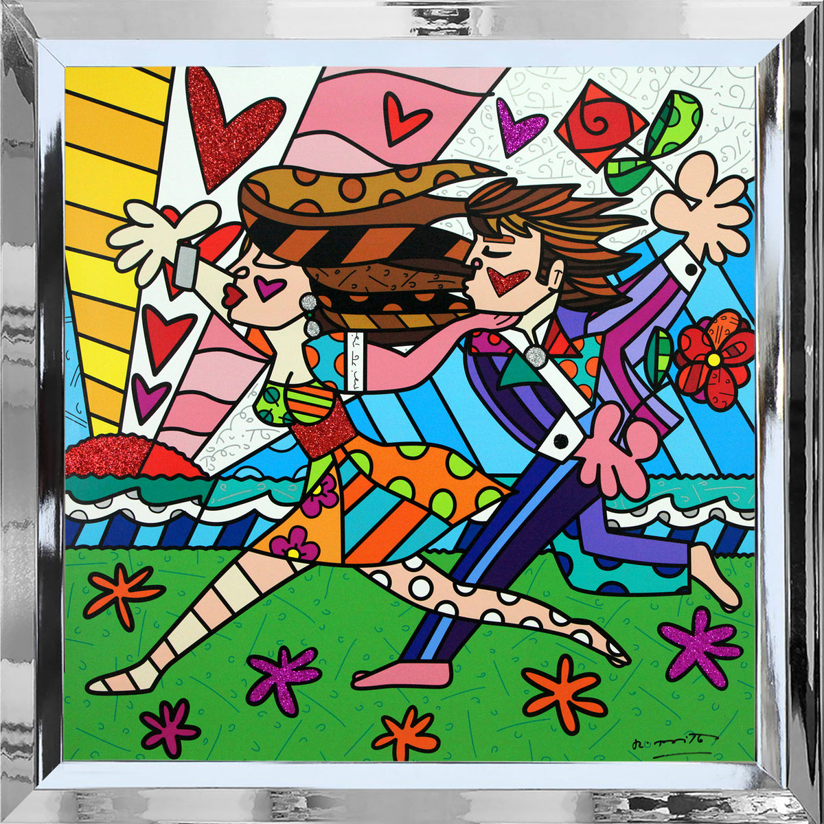 modern pop art freedom of love limited edition  vibrant home decor