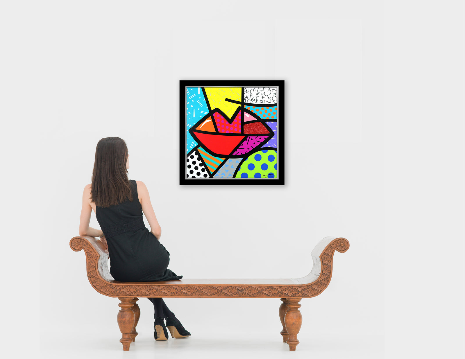 Romero Britto juicy limited edition print  colorful pop art design