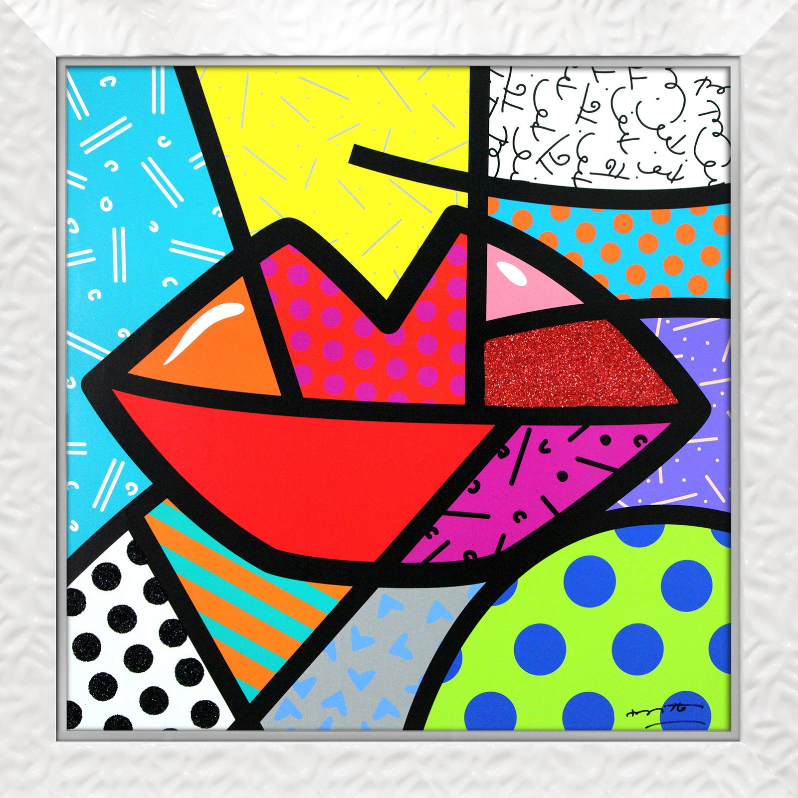 Romero Britto juicy limited edition print  contemporary pop art piece