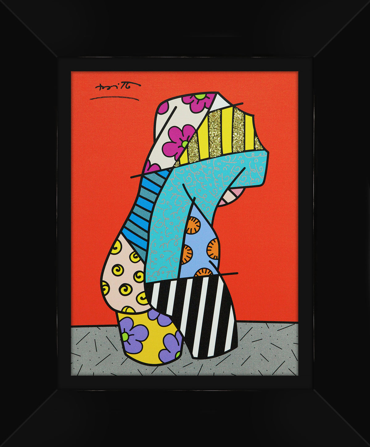 Romero Britto pop venus limited edition print  colorful pop art design