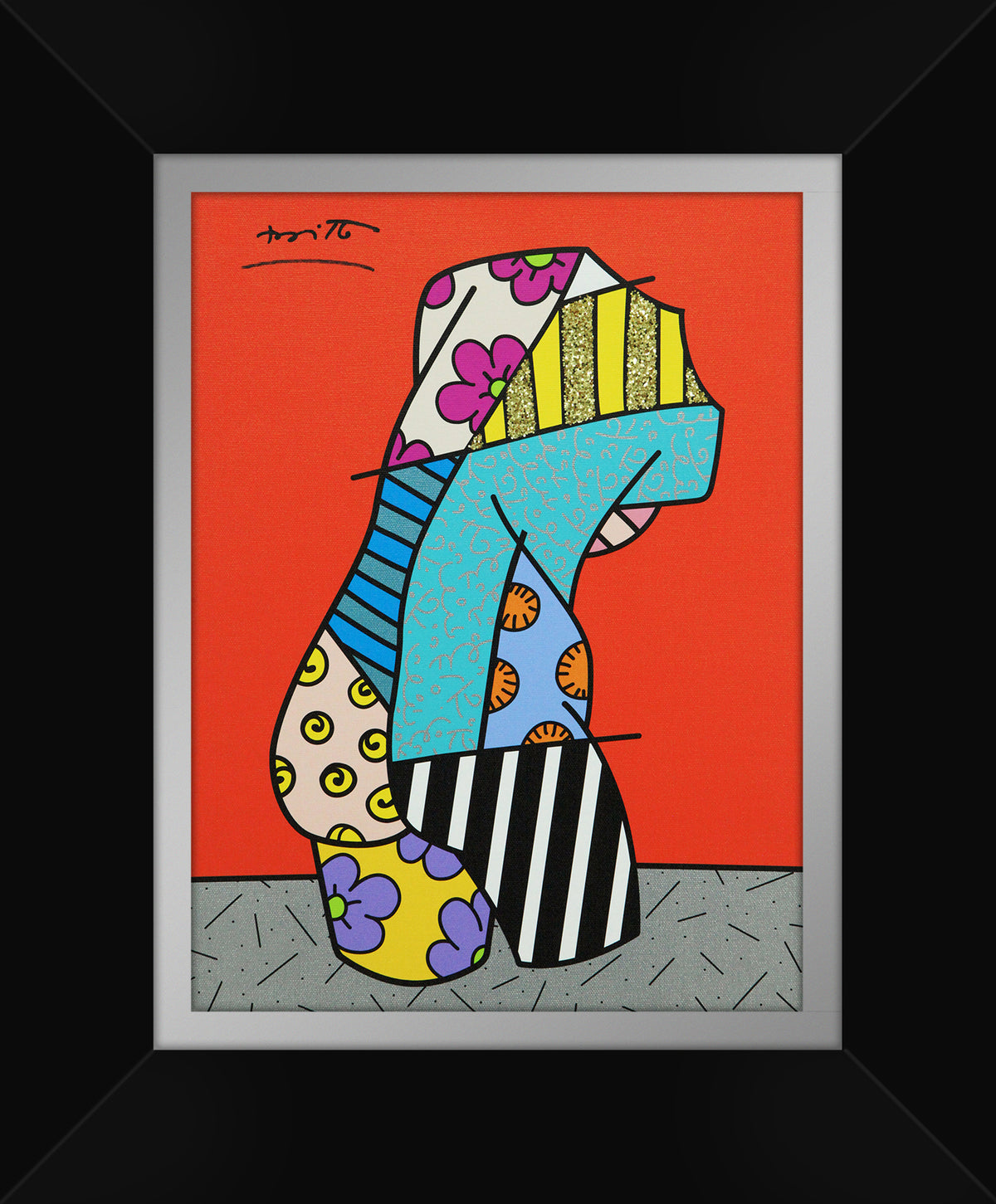 Romero Britto pop venus limited edition print  contemporary pop art piece
