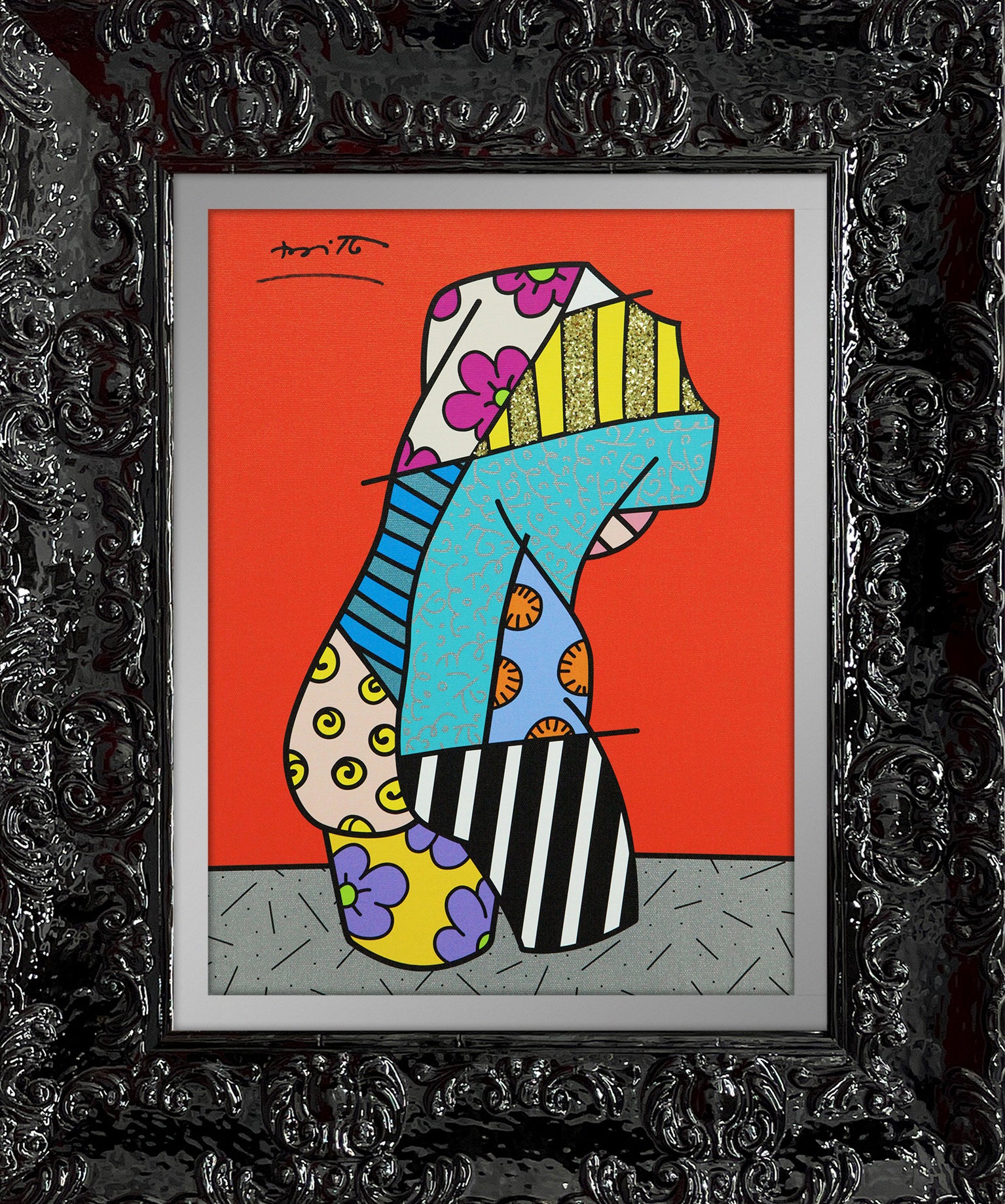 Romero Britto pop venus limited edition print  contemporary pop art piece