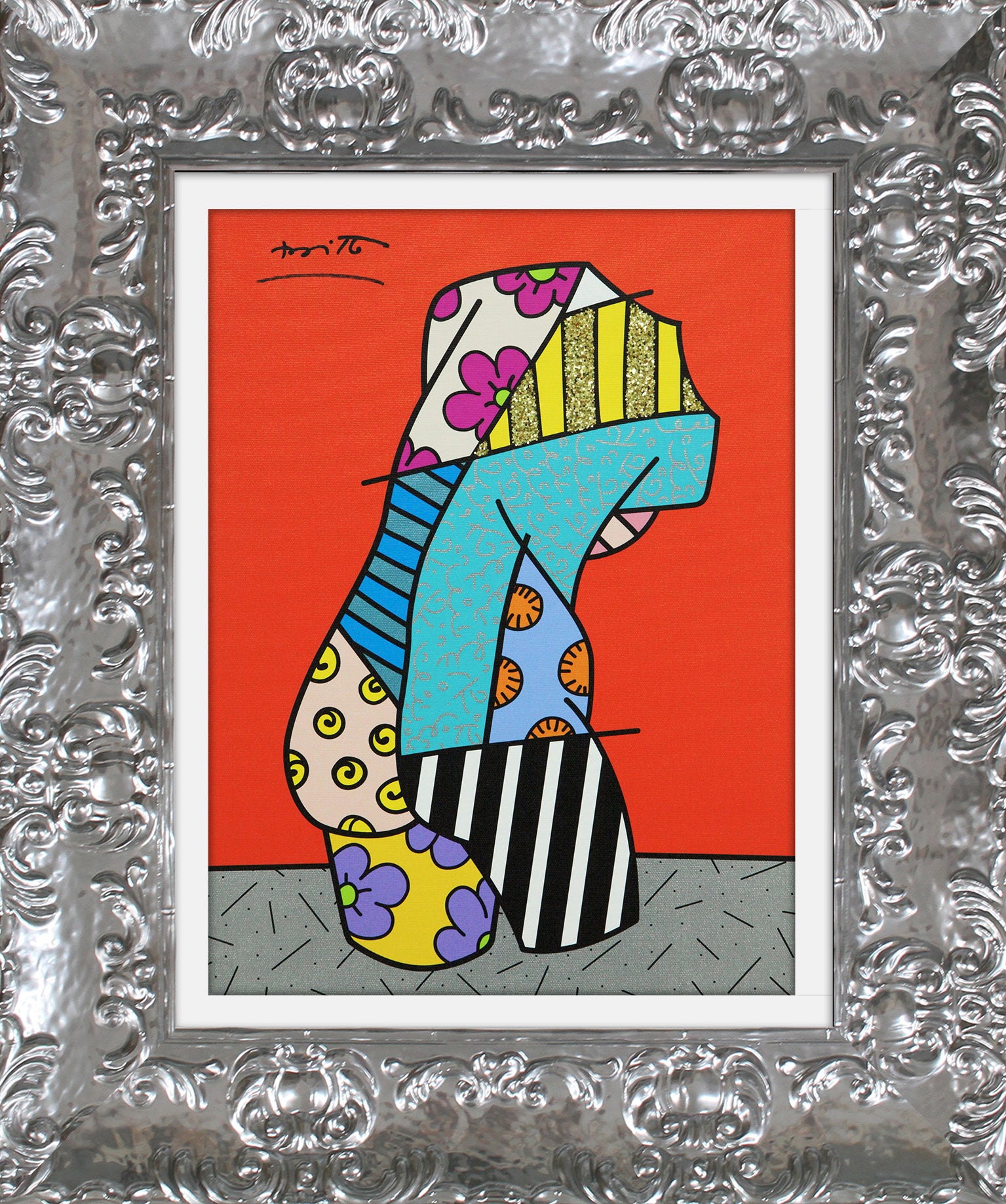 Romero Britto pop venus limited edition print  contemporary pop art piece